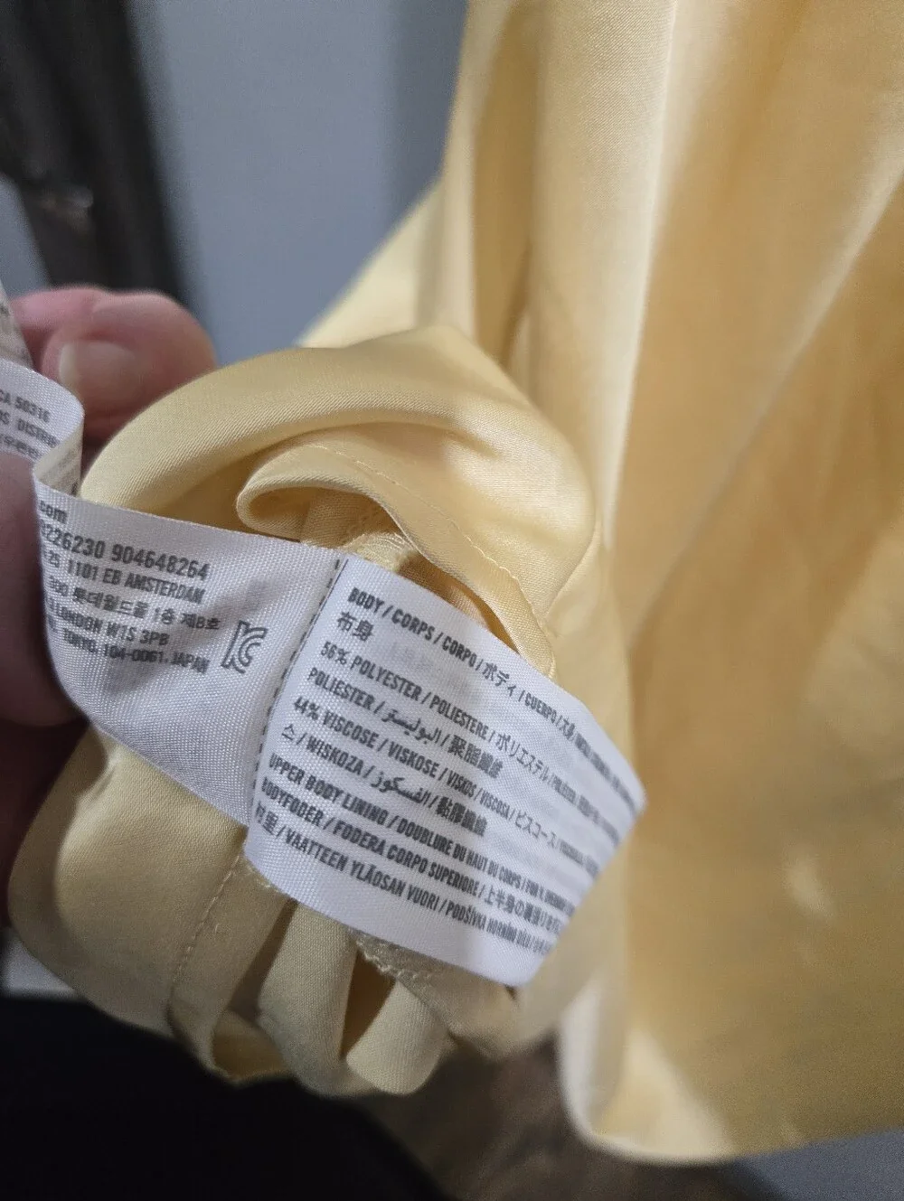 Abercrombie & Fitch Butter Yellow Satin Slip Plunge Cowl Back Maxi Dress MP